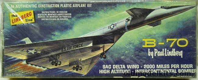 Lindberg 1/169 B-70 SAC Bomber (XB-70), 567-98 plastic model kit